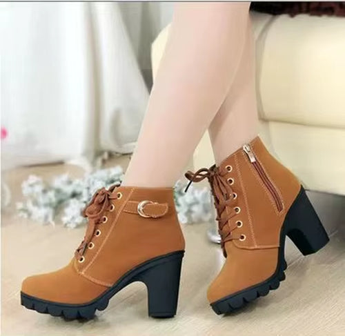 Leather Women Boots Winter with Fur Super Warm Snow Boots Men Winter Work Casual Shoes Sneakers High Top Rubber Ankle Boot